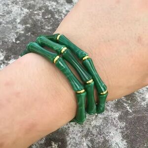 New! Green one Bamboo-Style Bracelet